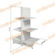 Торговый островной стеллаж 1450*500*600 3 полки - uralbiznesstroi.ru – Красноярск