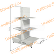 Торговый островной стеллаж 1450*500*900 3 полки - uralbiznesstroi.ru – Красноярск