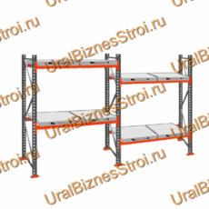 Стеллаж с выкатными платформами  2000*3600*1050 2 яруса 8 платформ - uralbiznesstroi.ru – Красноярск
