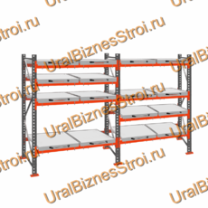 Стеллаж с выкатными платформами  2000*3600*1050 4 яруса 16 платформ - uralbiznesstroi.ru – Красноярск