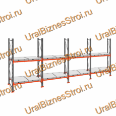 Стеллаж с выкатными платформами  2000*7200*1050 2 яруса 16 платформ - uralbiznesstroi.ru – Красноярск