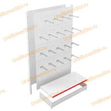 Стеллаж торговые перфорированный 1450*600*1200 с крючками - uralbiznesstroi.ru – Красноярск