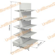 Торговый островной стеллаж 2350*500*600 5 полок - uralbiznesstroi.ru – Красноярск