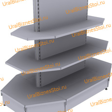 Стеллаж островной с торцевыми полками 1450*300*600 3 полки - uralbiznesstroi.ru – Красноярск
