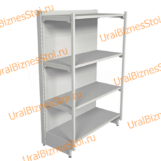 Торговый пристенный стеллаж с передней стойкой 1450*400*1200 4 полки - uralbiznesstroi.ru – Красноярск