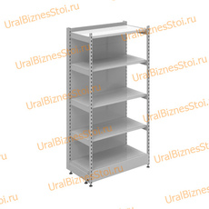 Торговый пристенный стеллаж с передней стойкой 1950*300*900 5 полок - uralbiznesstroi.ru – Красноярск