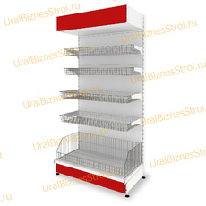 Торговый стеллаж с корзиной 2350*500*900 - uralbiznesstroi.ru – Красноярск
