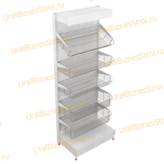 Торговый стеллаж с корзиной 2350*500*1200 - uralbiznesstroi.ru – Красноярск