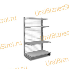 Торговый пристенный стеллаж сеткой 1950*400*1200 4 полки - uralbiznesstroi.ru – Красноярск