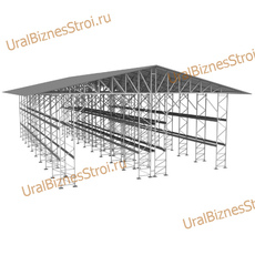 Быстровозводимый (каркас) склад 12000*25000*8000 мм 3 яруса - uralbiznesstroi.ru – Красноярск