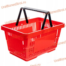 Корзина-пластик (20л) с 2-я ручк, цвет-красный - uralbiznesstroi.ru – Красноярск