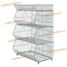 Горка из корзин (КОШ) складная, 3+1 облегченная - uralbiznesstroi.ru – Красноярск
