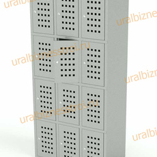  Шкаф сумочный разборный 900х500х1850 (ШхГхВ) 4х секционный 12-ячеечный S-0,6 мм - uralbiznesstroi.ru – Красноярск