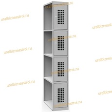  Шкаф сумочный разборный 300х500х1850 (ШхГхВ) 4-ячеечный 1х секционный S-0,8мм (дополнительная секция) - uralbiznesstroi.ru – Красноярск