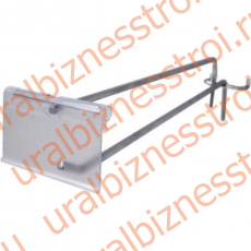 F325-100 Крючок с ценник-лем,100мм,хром (5мм) - uralbiznesstroi.ru – Красноярск
