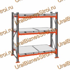 Стеллаж с выкатными платформами  3000*1800*1050 3 яруса 6 платформ - uralbiznesstroi.ru – Красноярск