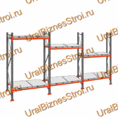 Стеллаж с выкатными платформами  3000*5400*1050 2 яруса 12 платформ - uralbiznesstroi.ru – Красноярск