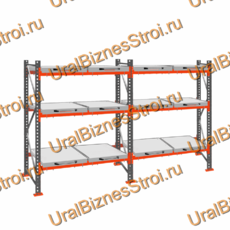 Стеллаж с выкатными платформами  2500*3600*1050 3 яруса 12 платформ - uralbiznesstroi.ru – Красноярск