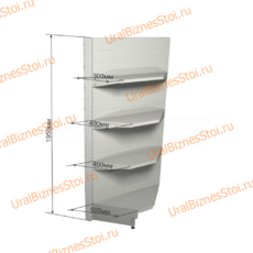 Торговый угловой стеллаж 1950*500*900 4 полки - uralbiznesstroi.ru – Красноярск