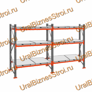 Стеллаж с выкатными платформами  2000*3600*1050 3 яруса 12 платформ - uralbiznesstroi.ru – Красноярск