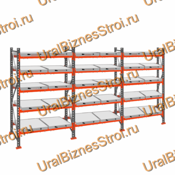 Стеллаж с выкатными платформами  2500*5400*1050 5 яруса 30 платформ - uralbiznesstroi.ru – Красноярск