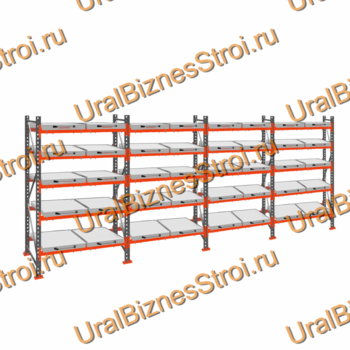 Стеллаж с выкатными платформами  2500*7200*1050 5 ярусов 40 платформ - uralbiznesstroi.ru – Красноярск