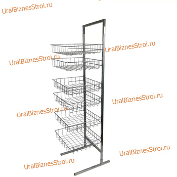 Стойка прикассовая 1800х400х450 , 6 корзин - uralbiznesstroi.ru – Красноярск