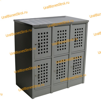  Шкаф сумочный разборный 915х500х970 (ШхГхВ) 6-ячеечный (стол-тумба из нержавайки) S-0,6мм - uralbiznesstroi.ru – Красноярск