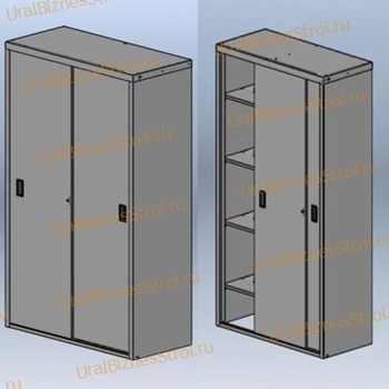 Шкаф архивный купе 1850*1200*450 односекционный 2 раздвижные двери - uralbiznesstroi.ru – Красноярск