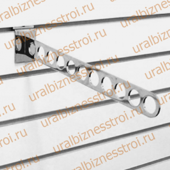 F 106 Кронштейн наклонный с 11-ю отверстиями, 400 мм., хром - uralbiznesstroi.ru – Красноярск